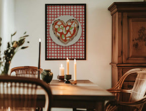 Pizza Heart checked Poster