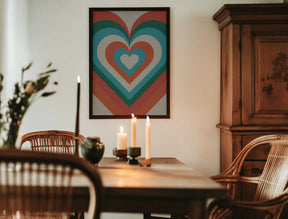 Concentric Hearts Poster