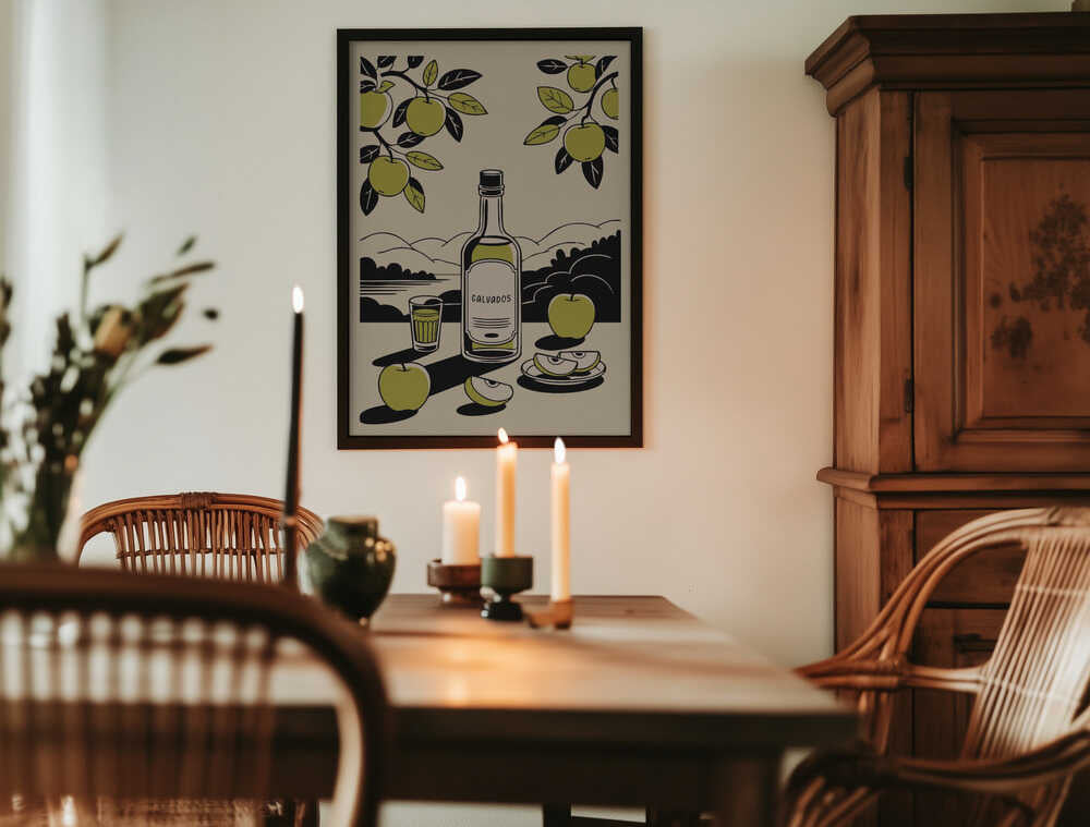 Calvados Bottle Poster