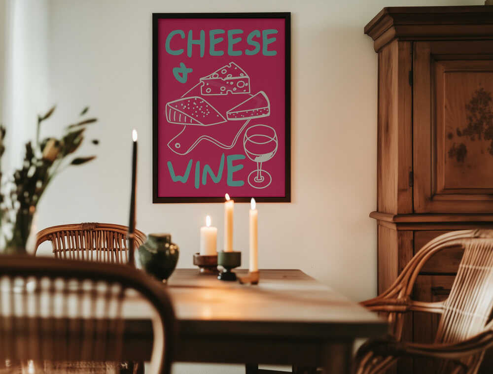 A4 Cheese & Wine 01.png Poster