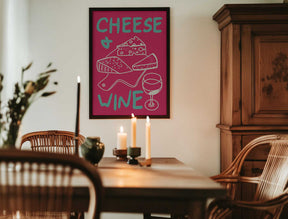 A4 Cheese & Wine 01.png Poster