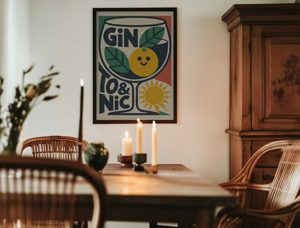 Sunny Gin and Tonic Poster