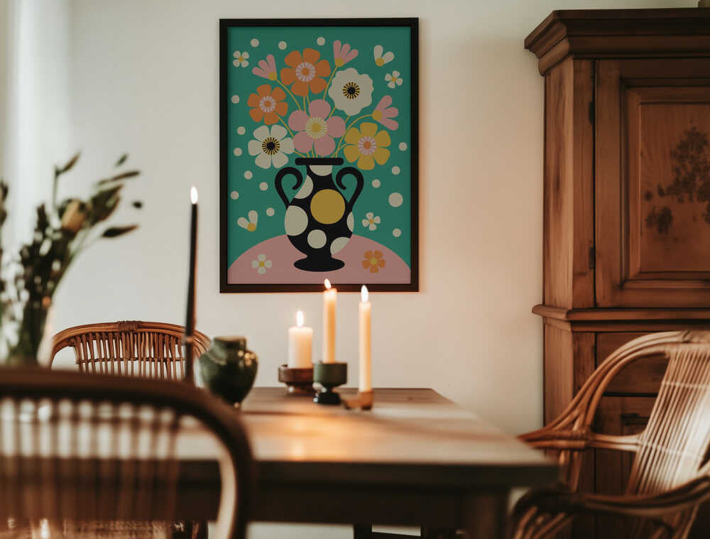 Bouquet of Bold Flowers Poster
