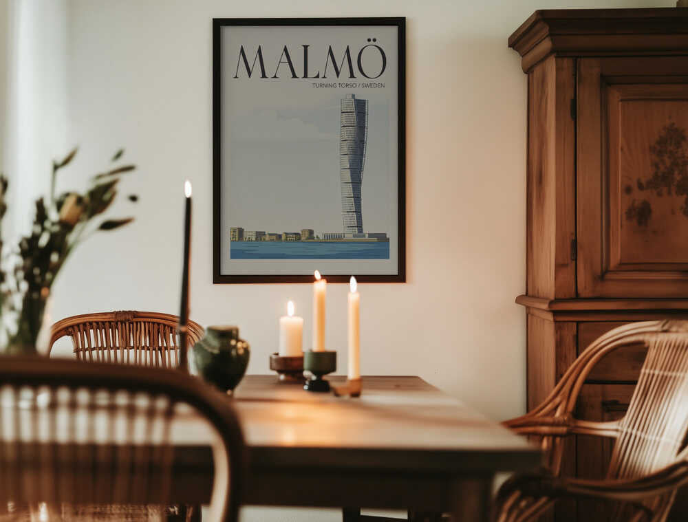 Malmö Travel Poster Poster