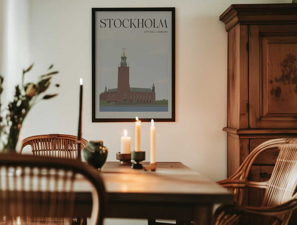 Stockholm City Hall Travel Poster Poster