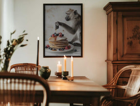 Monkey Maple Morning Poster