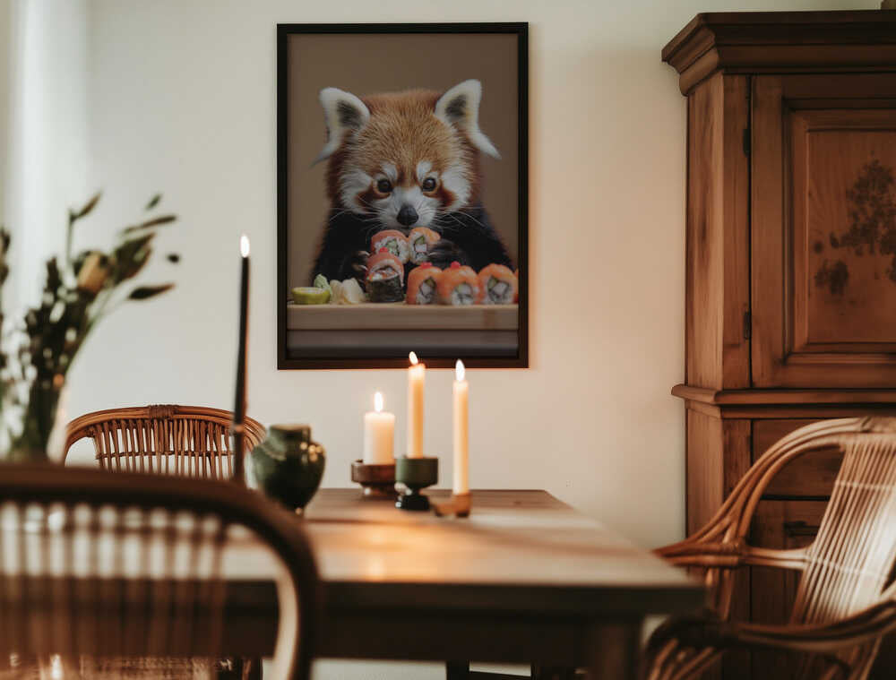 Red Panda Sushi Adventure Poster