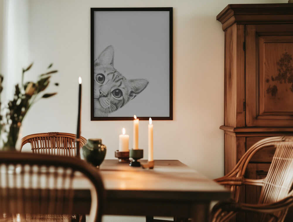 Curious Cat Poster