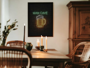 Man Cave Neon Sign No 2 Poster