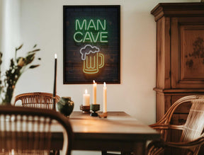 Man Cave Neon Sign No 3 Poster