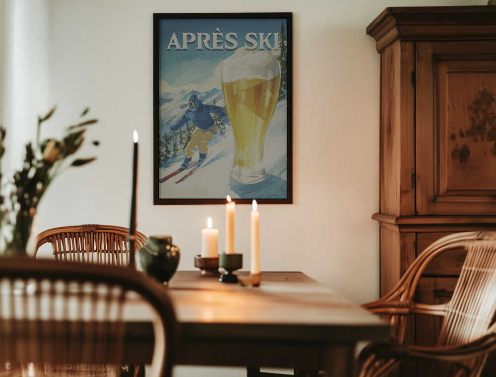 Apres Ski Retro Poster