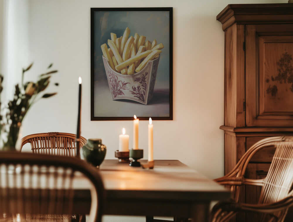 Retro Fries Poster
