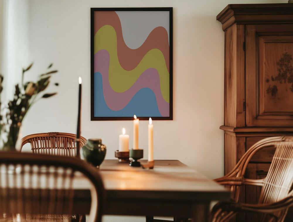 Waves of Color Poster