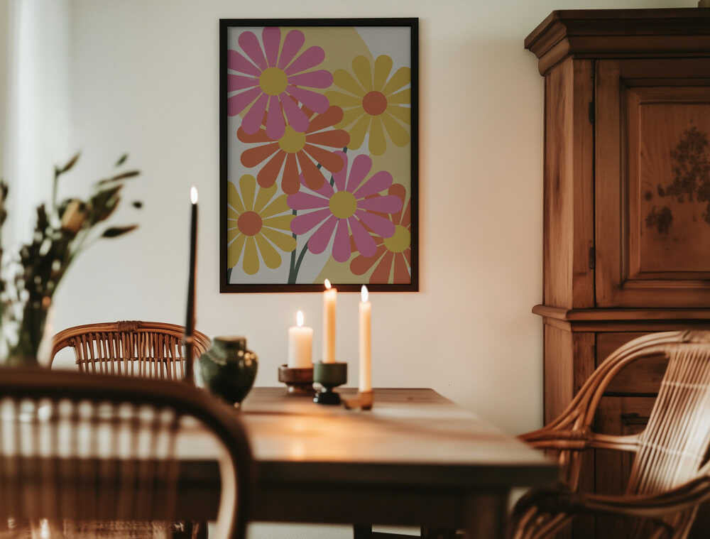 Happy Flowers Poster