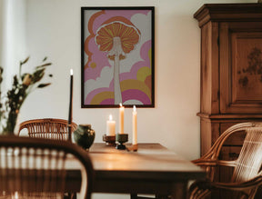 Retro Mushroom Poster
