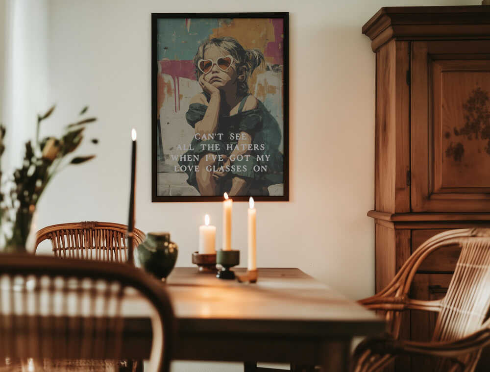 Love Glasses On Poster