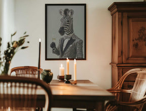 Zebra In Tuxedo Jacket Poster