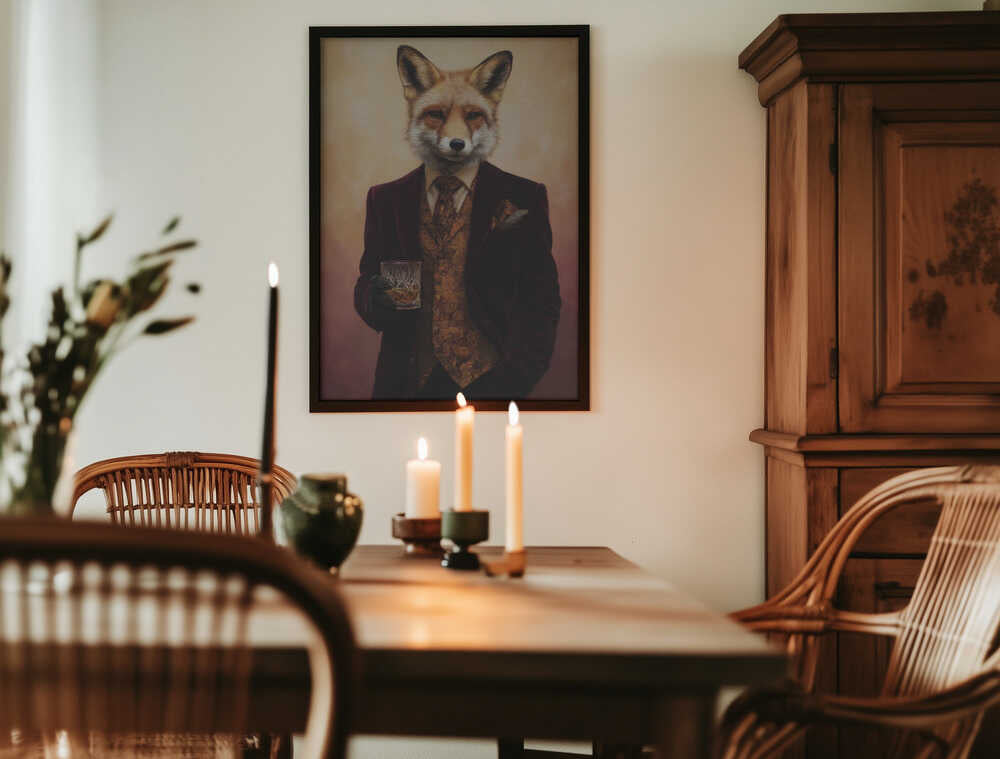 Fox In Velvet Suit Poster