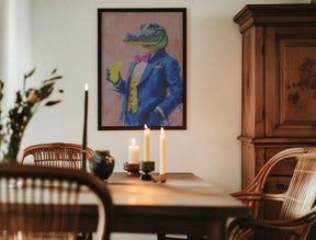 Crocodile In a Blue Suit Poster