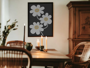 White Flowers In the Dark Poster