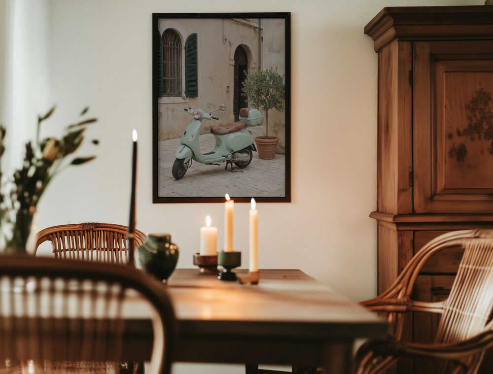 Vespa In Italy Poster
