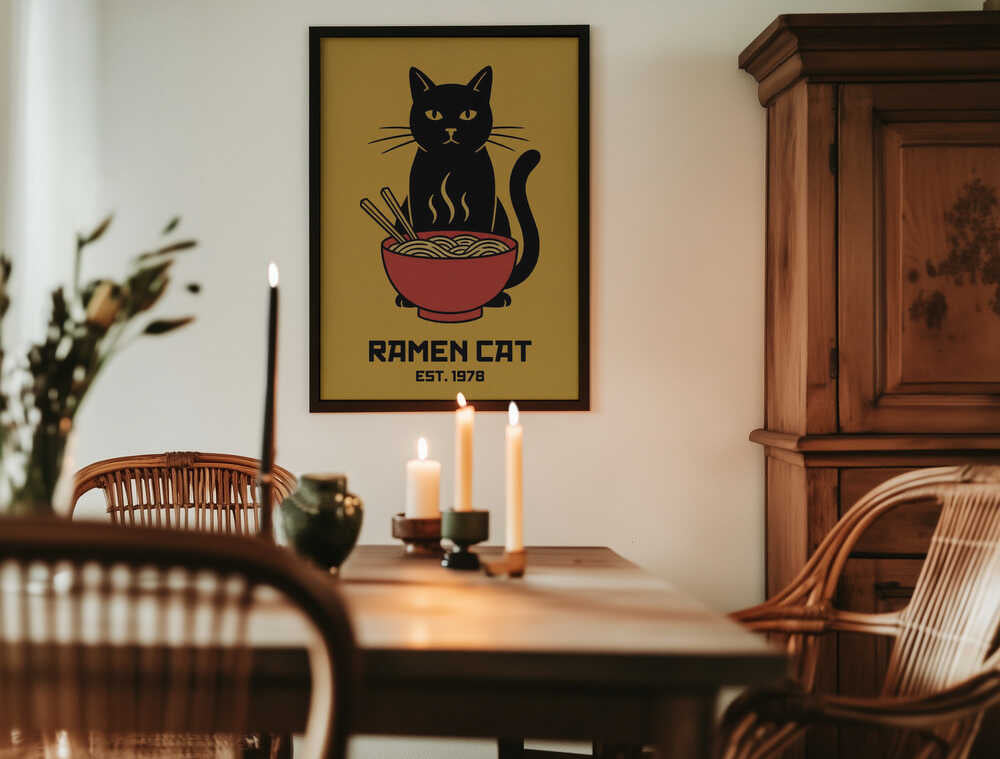 Ramen Cat No 5 Poster