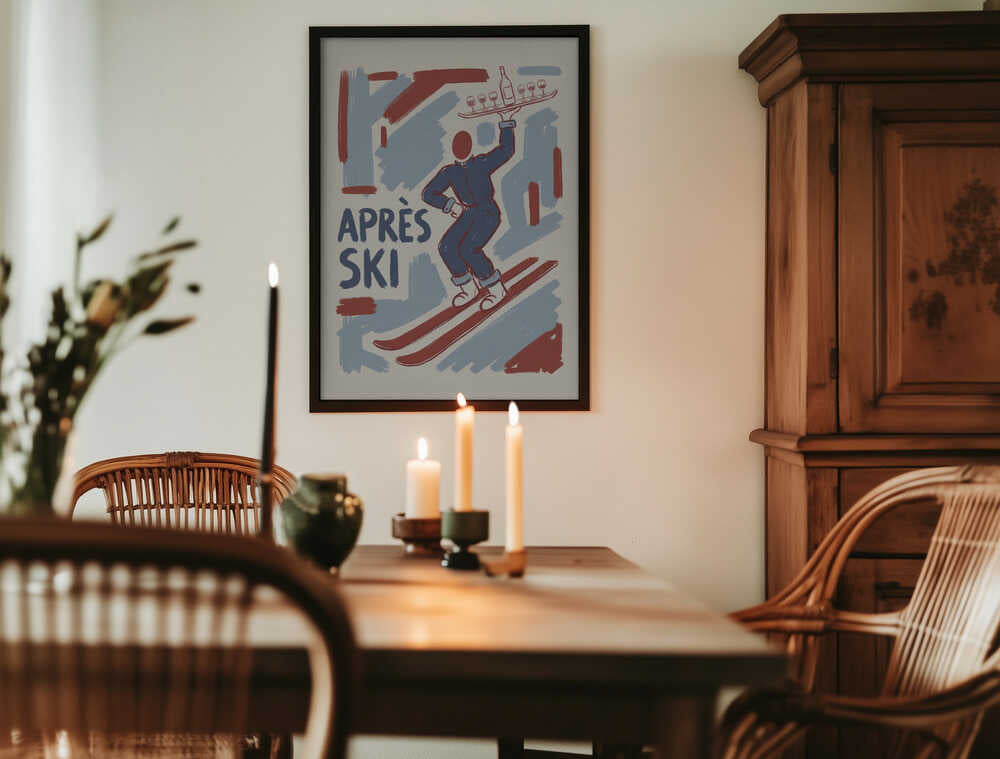 Apres Ski Waiter Poster