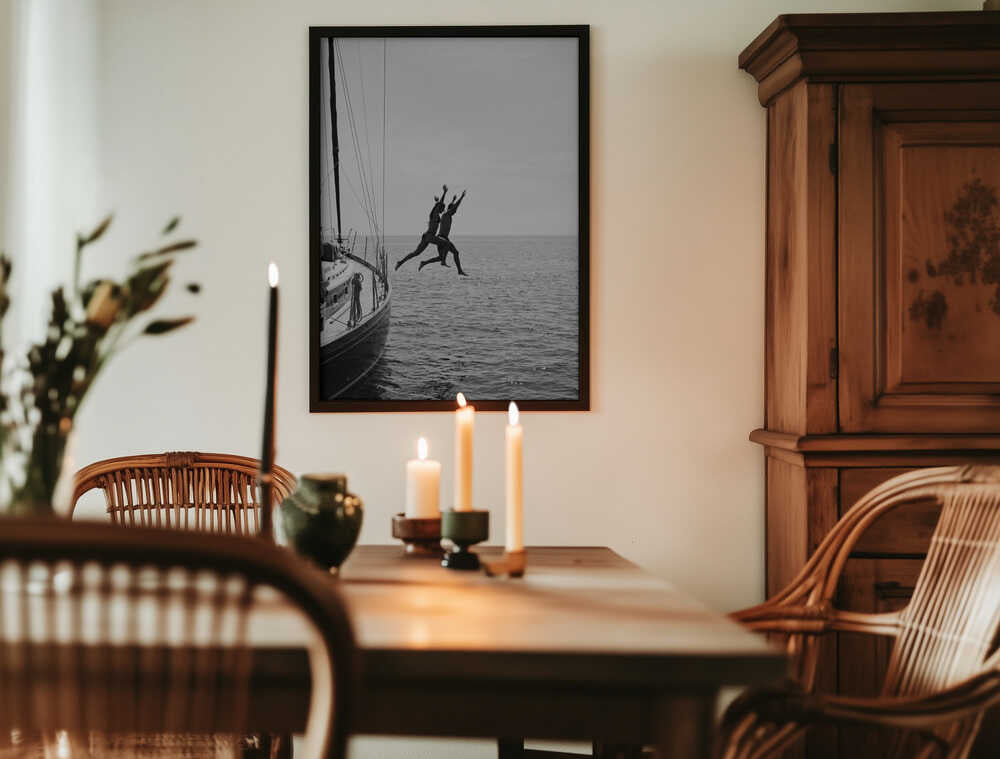 Jumping From a Boat Poster