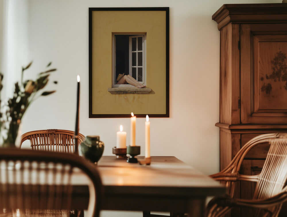 Reading By the Window Poster