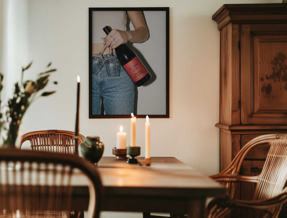 Love and a Bottle of Wine Poster