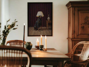 The Doberman Lamp Poster