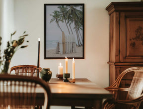 Surfboards On the Beach Poster