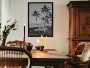 At the Beachbw Poster