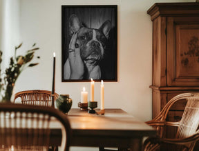 Petting a Frenchie Poster
