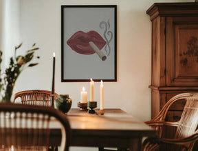 Smoking Lips Poster