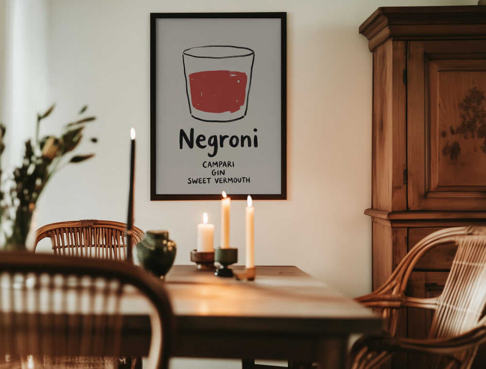 Negroni Sketch Poster