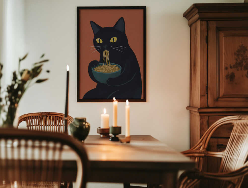 Noodle Cat No 1 Poster