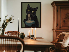 Noodle Cat No 4 Poster