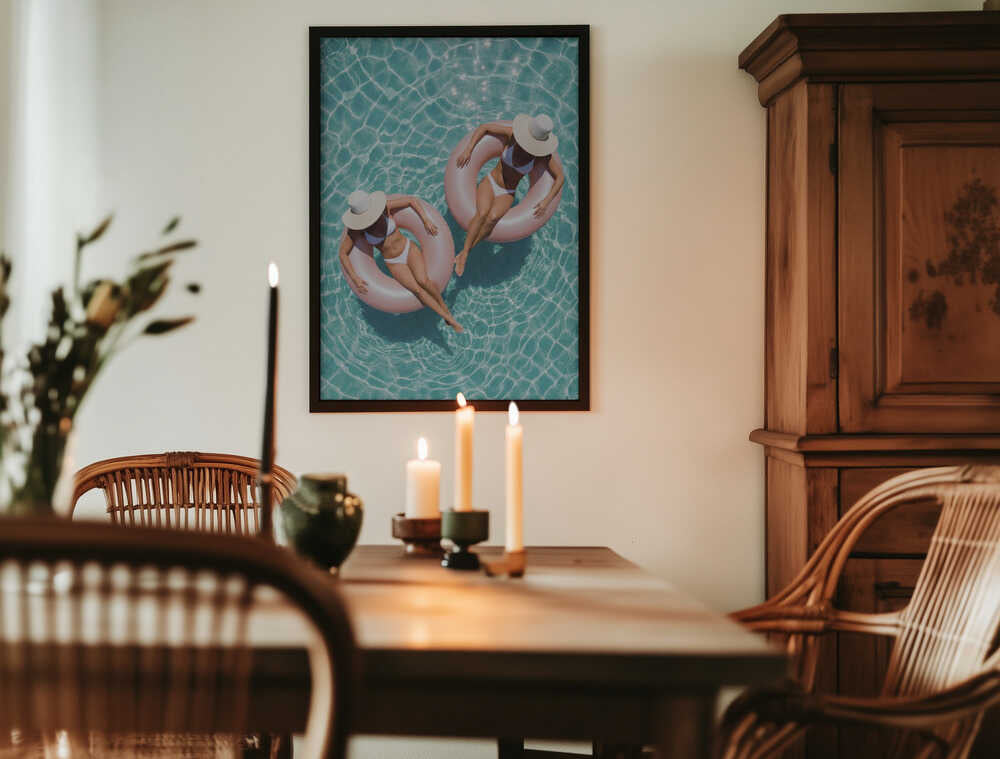 Floating In the Pool Poster