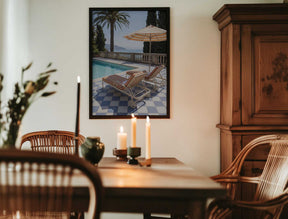 Sunbeds At the Beach Villa Poster