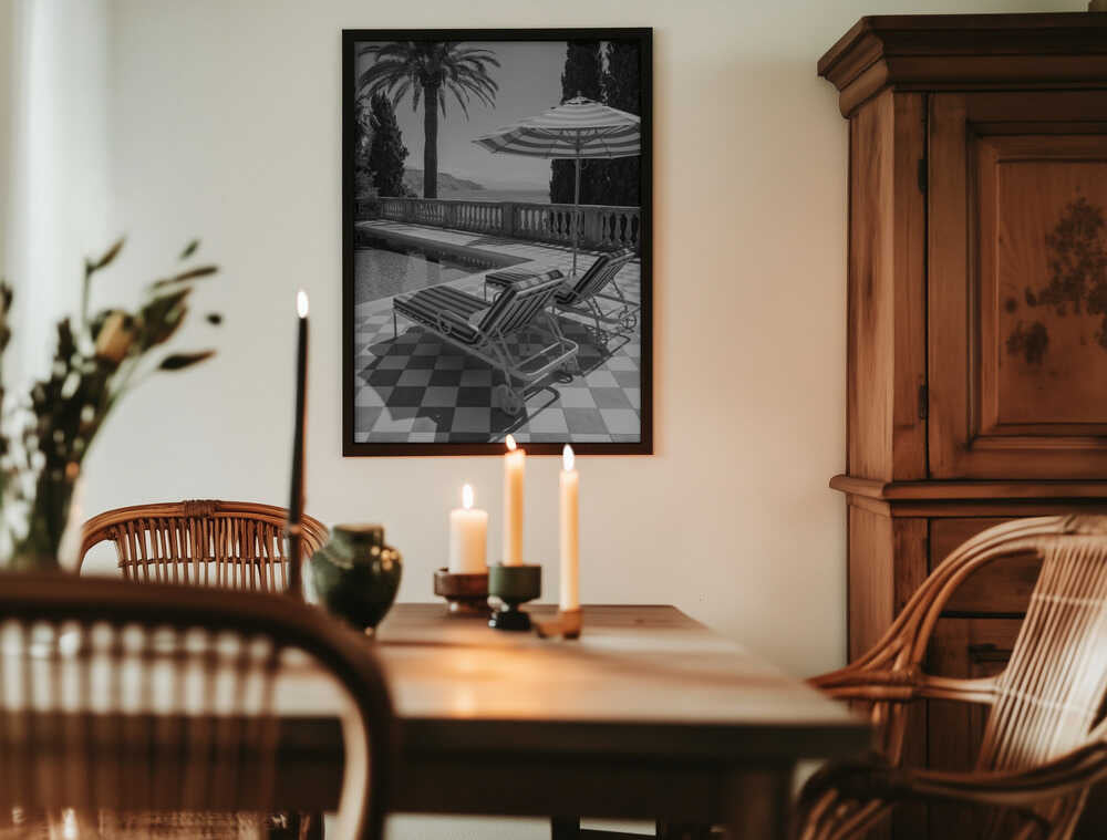 Sunbeds At the Beach Villa Poster