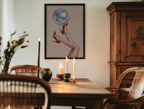Stiletto Heels and Disco Ball Poster