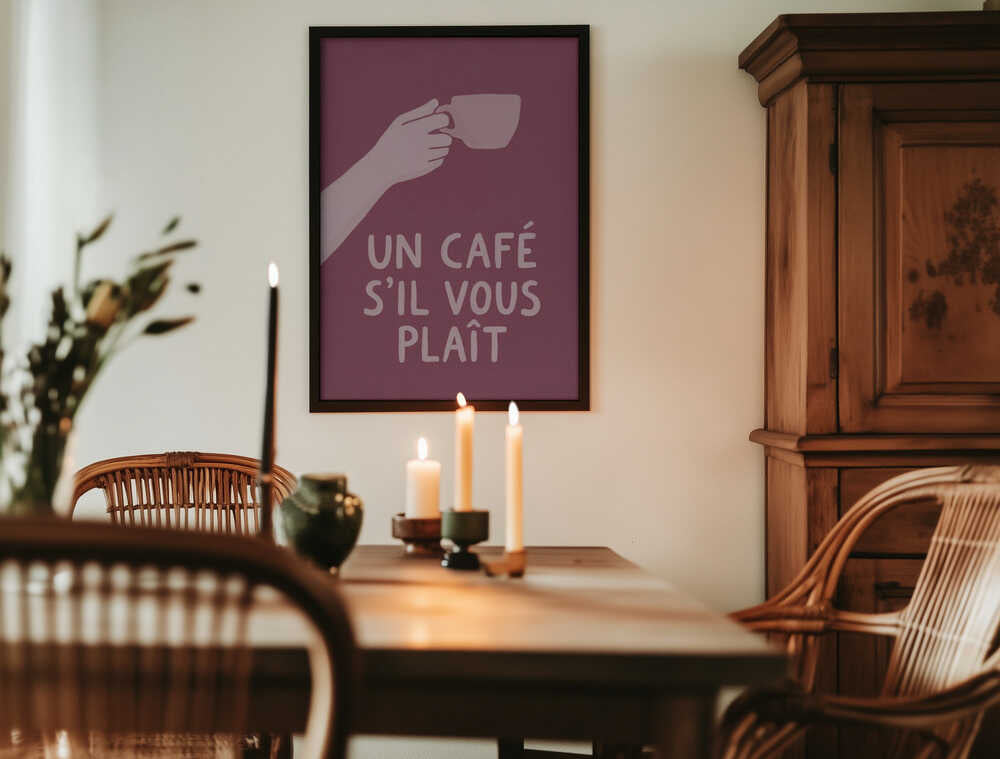 Un Café S'il Vous Plait Poster