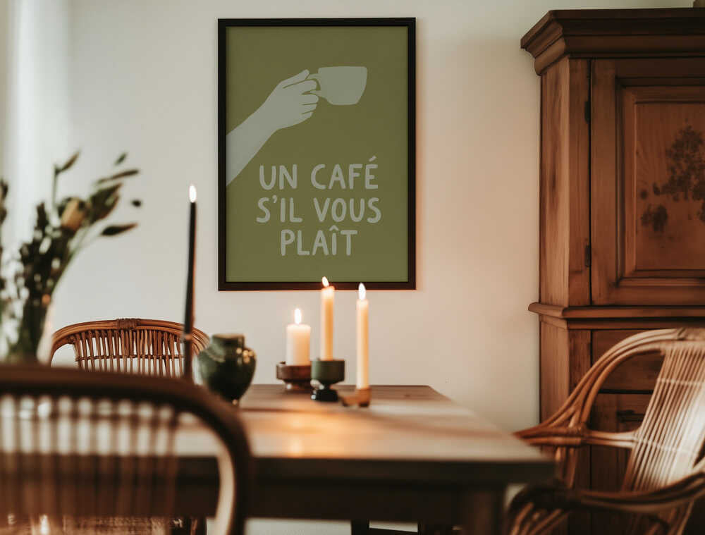 Un Café S'il Vous Plait Poster