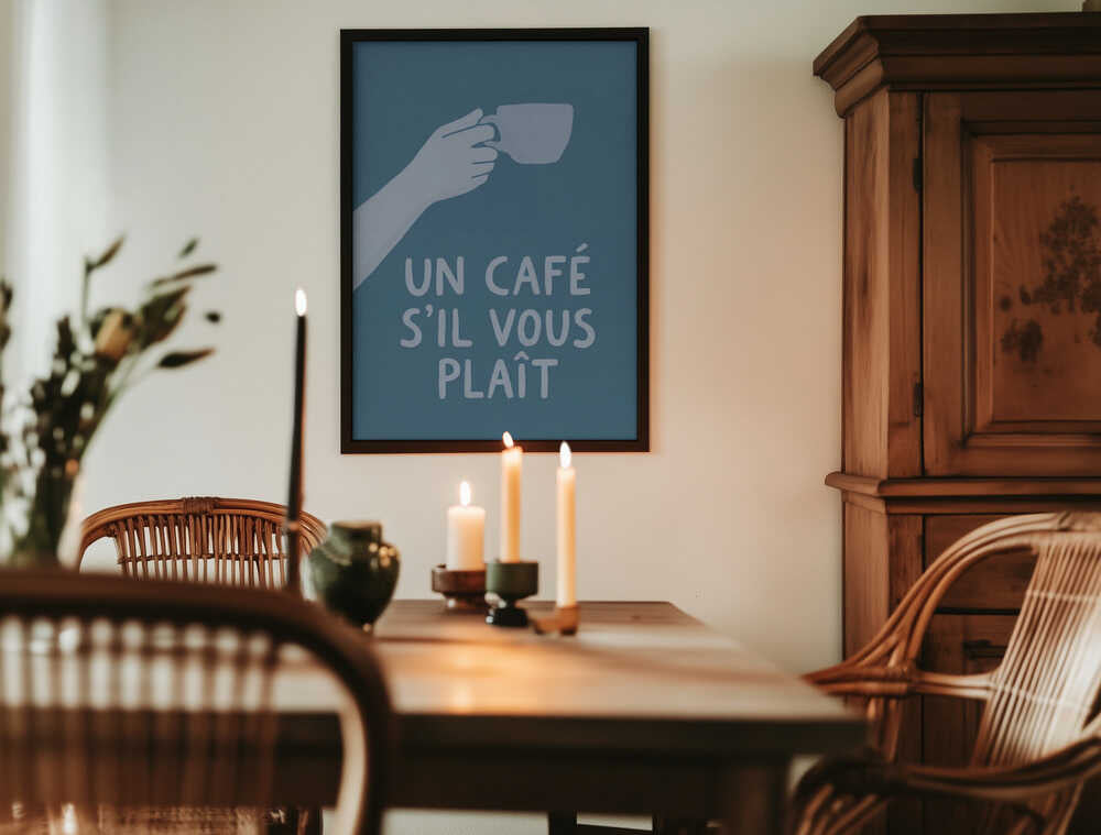 Un Café S'il Vous Plait Poster