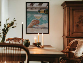 Luxury Poolside Champagne Poster