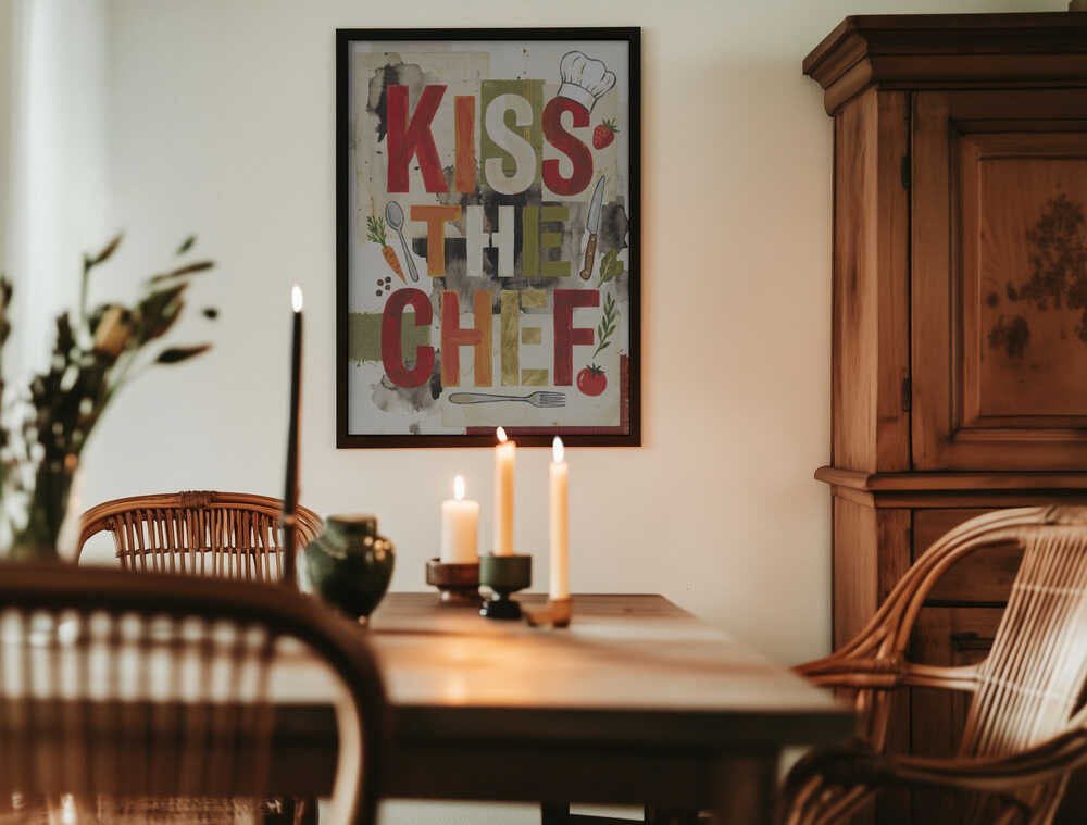 Kiss The Chef Kitchen Poster