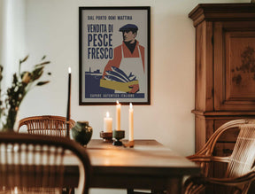 Italian Fish Market Poster