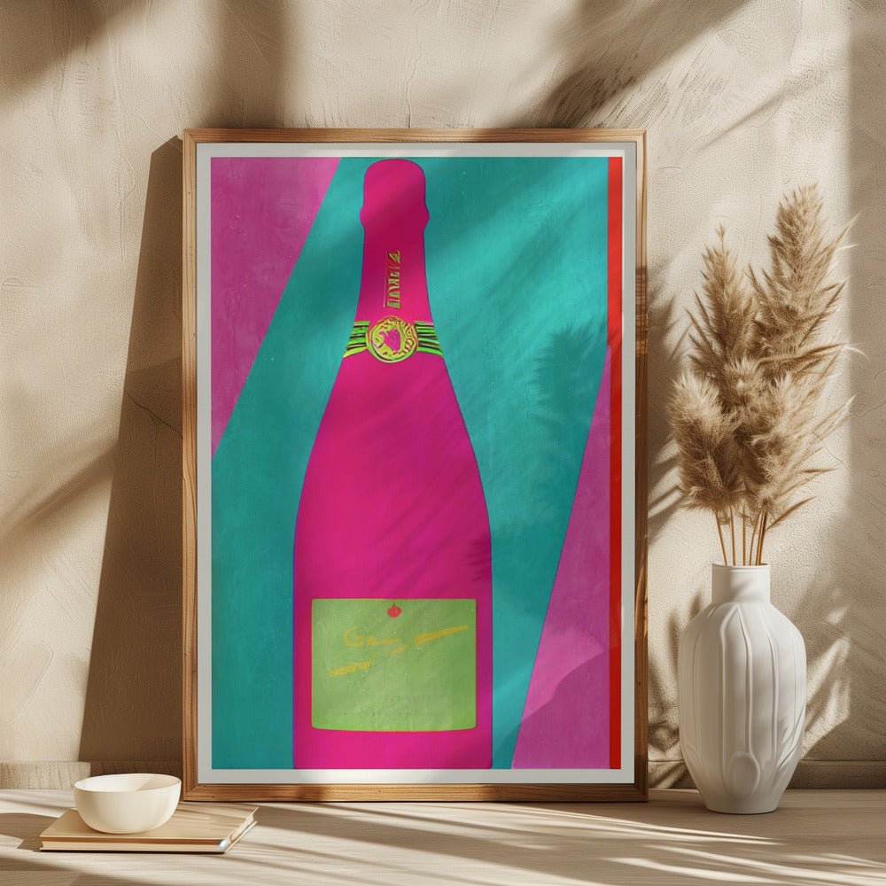 Pink Champagne Poster - Corkframes.com