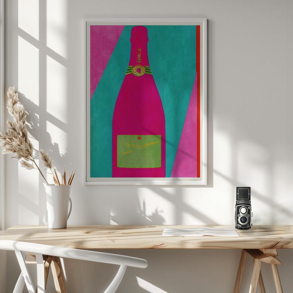 Pink Champagne Poster - Corkframes.com